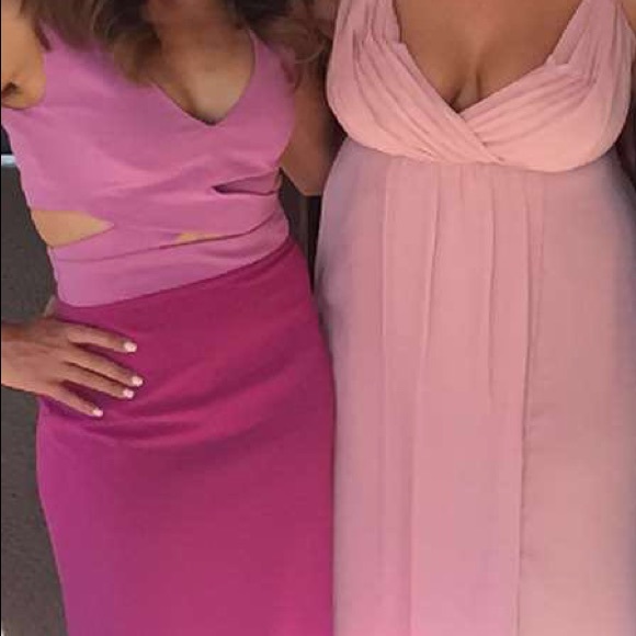 Maria Bianca Nero pink colorblock gown - Picture 5 of 6